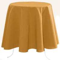 Stof Textiles Tafelkleed rond - D180 cm - okergeel - Eettafel tafellakens - polyester Stof Textiles Tafelkleed rond - D180 cm - okergeel - Eettafel tafellakens - polyester