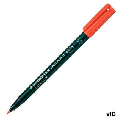 Permanente markeerstift Staedtler Lumocolor 313-2 S Rood (10 Stuks)