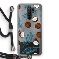 Kokosnoot roze: Xiaomi Redmi 9 Transparant Hoesje met koord