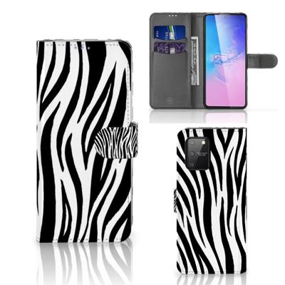 Samsung S10 Lite | Telefoonhoesje | Met pasjeshouder | Zebra