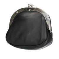 Leather Design Leren Beursje L Zwart