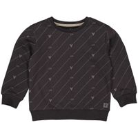 LEVV Little Jongens sweater - Gerben - AOP Levv raaf grijs - thumbnail
