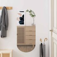 VidaXL Wandspiegel 35x80 cm ovaal glas