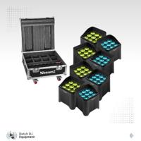 Beamz 8x Beamz BBP48 accu uplight in flightcase