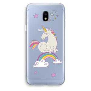 Regenboog eenhoorn: Samsung Galaxy J3 (2017) Transparant Hoesje