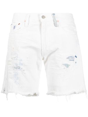 Polo Ralph Lauren short en denim à effet usé - Tons neutres