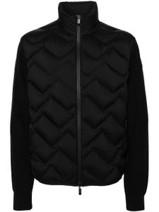 Moncler veste en maille à empiècements matelassés - Noir