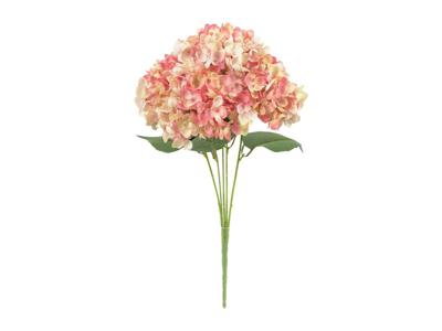 Kunstbloem hortensia 47 cm, roze/wit - Buitengewoon de boet