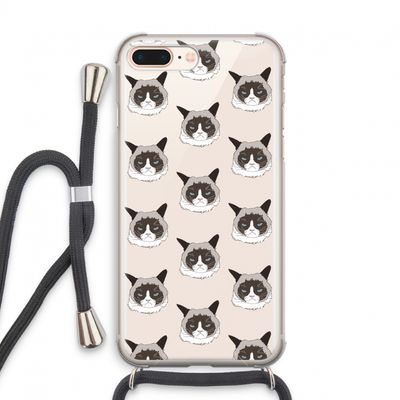 It's a Purrr Case: iPhone 8 Plus Transparant Hoesje met koord