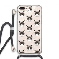 It's a Purrr Case: iPhone 8 Plus Transparant Hoesje met koord