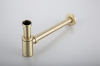 Design Sifon SaniClear Brass | 5/4" | Compact | Messing | Rond | Geborsteld messing - thumbnail