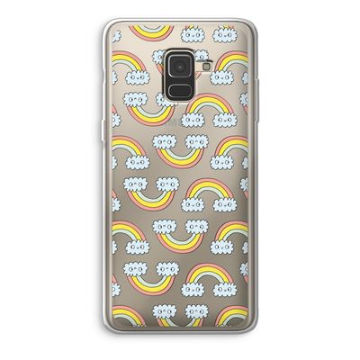 Regenboog: Samsung Galaxy A8 (2018) Transparant Hoesje