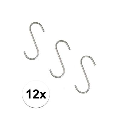 Benson S-haken / ophanghaken - 12x stuks - metaal - ophanghaakjes