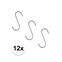Benson S-haken / ophanghaken - 12x stuks - metaal - ophanghaakjes