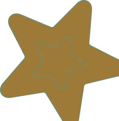 Duni dunisoft servet silhouette golden star decor 33x33cm wit, goud 12 stuks