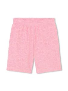 Marc Jacobs Kids short élastiqué à effet usé - Rose