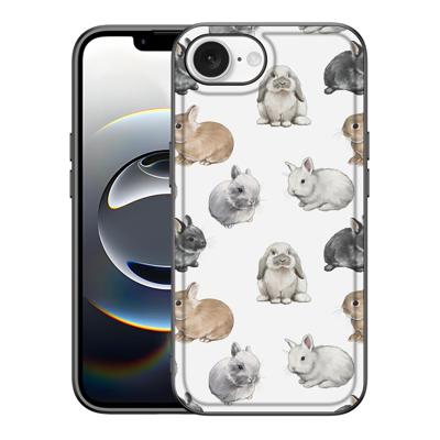 Dierenprint Telefoonhoesje voor iPhone 16e Konijntjes