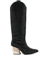 Philipp Plein bottes Strass CowBoy - Noir - thumbnail