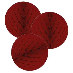 3x Papieren kerstballen bordeaux rood 10 cm kerstversiering