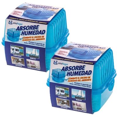 Amahogar Vochtvanger - 2x stuks - vochtopnemer - 400 gram - Voorkomt geurtjes en schimmels