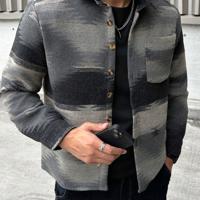 Bon&Bon Homme Herren Hemd-Jacke - Geometrisches Muster Shacket Verschiedenfarbig / S