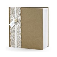 Bruiloft gastenboek vintage 20,5 cm   - - thumbnail