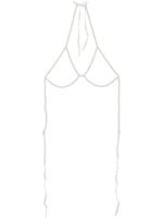 Fleur Du Mal soutien-gorge à ornements de perles - Blanc