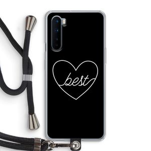Best heart black: OnePlus Nord Transparant Hoesje met koord