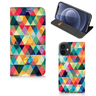 iPhone 12 Mini | Hoesje met Magneet | Geruit