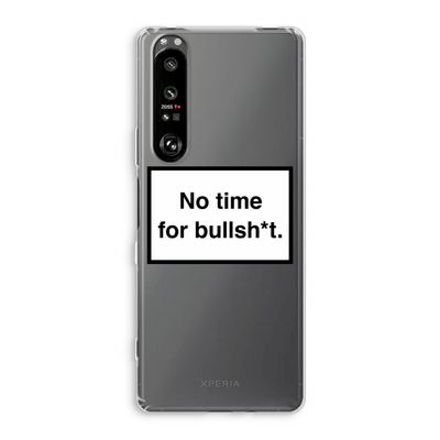 No time: Sony Xperia 1 III Transparant Hoesje