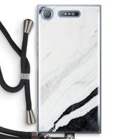Elegante marmer: Sony Xperia XZ1 Transparant Hoesje met koord