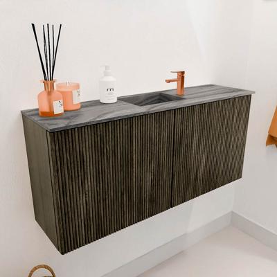 Toiletmeubel Mondiaz Joya Dlux | 90 cm | Meubelkleur Shadow | Faye wastafel Sombra Wasbak Midden | 1 kraangat