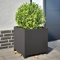 VidaXL Plantenbak 50x50x50 cm staal zwart