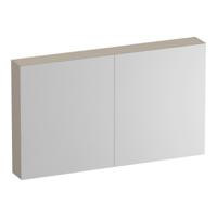 Brauer Impress Deluxe Spiegelkast - 120 cm - met interne en externe Verlichting - 2 Dubbelzijdige Spiegeldeuren - Mat Beige
