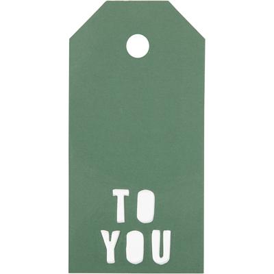 Vivi Gade Cadeaulabels, to you, afm 5x10 cm, 300 gr, groen, 15 stuk/ 1 doos