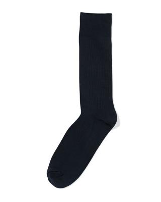 HEMA Herensokken Rib Donkerblauw (donkerblauw)
