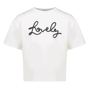 Geisha winter t-shirt meisjes - wit/zwart - lovely