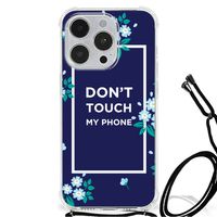 iPhone 14 Pro Anti Shock Case Flowers Blue DTMP