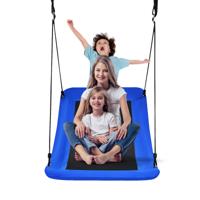 Boomschommel Nestschommel met Verstelbaar Touw Buitenschommel 83 x 155 cm Blauw