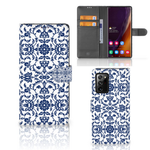 Samsung Galaxy Note20 Ultra Hoesje Flower Blue