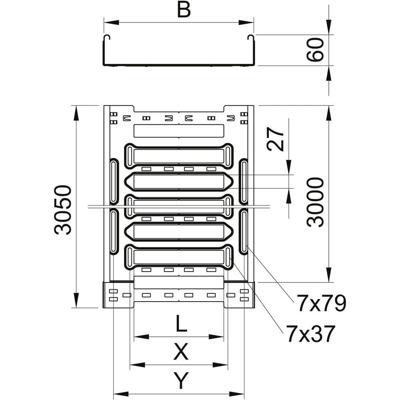 OBO Bettermann 6059018 Kabelgoot (l x b x h) 3 m x 100.00 mm x 60.00 mm 3 m