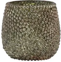 Light & Living theelichthouder glas emilio 10x10cm koper