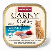 ANIMONDA Carny Country Kip, Kalkoen + Forel - natvoer voor katten - 100 g