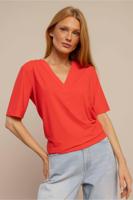 Studio Anneloes Inge Travel Tee 13635 T-shirt Korte Mouw 2800 Coral Red