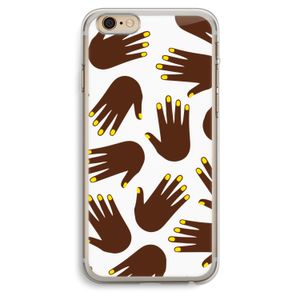 Hands dark: iPhone 6 Plus / 6S Plus Transparant Hoesje