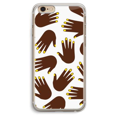 Hands dark: iPhone 6 Plus / 6S Plus Transparant Hoesje