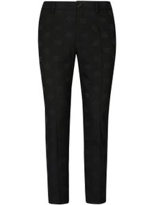 Dolce & Gabbana pantalon slim DG Monogram en jacquard - Noir