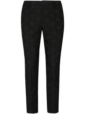 Dolce & Gabbana pantalon slim DG Monogram en jacquard - Noir