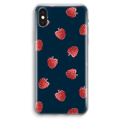 Framboosjes: iPhone XS Max Transparant Hoesje