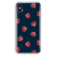 Framboosjes: iPhone XS Max Transparant Hoesje